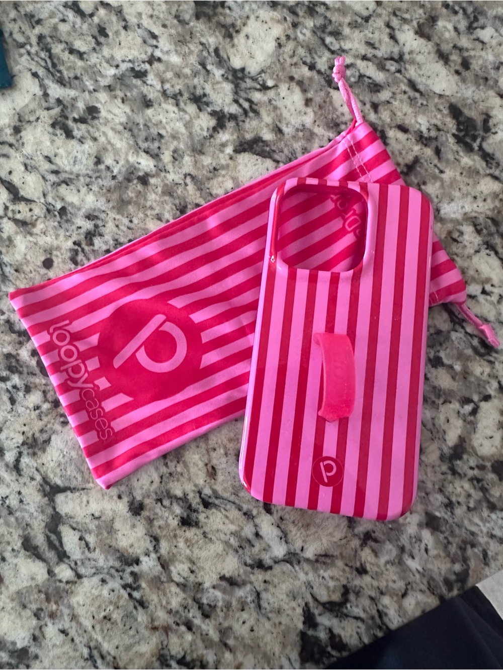 Loopy case berry stripes